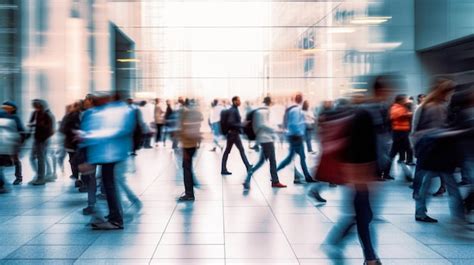 Premium Ai Image People Walking On A Sidewalk In Front Of A Building