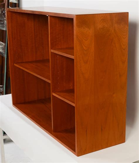 Danish Modern Teak Bookcase Wall Unit Floating Cabinet By Hg Etsy