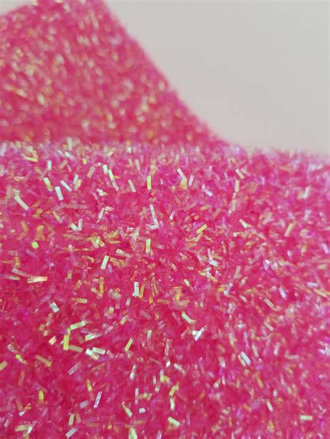 Fuzzy Pink Tinsel Material8x11 Glitter Sheetsilver Glitter Etsy