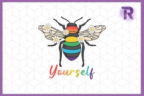 Bee Yourself Be Yourself Lgbt Rainbow Graphic By Revelin · Creative Fabrica