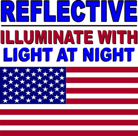 Reflective American Flag Usa Pack Of 3 Decal Sticker 3m Etsy