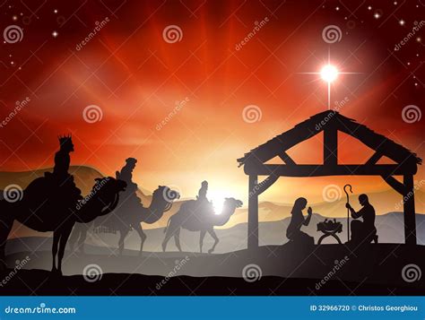 christmas nativity scene stock vector illustration of bible 32966720