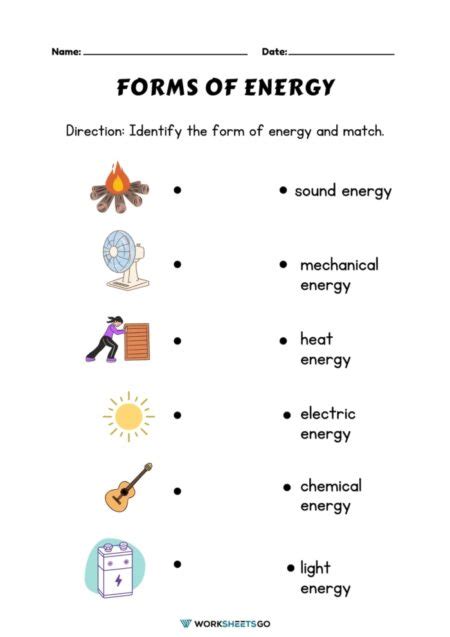 Forms Of Energy Worksheets Worksheetsgo