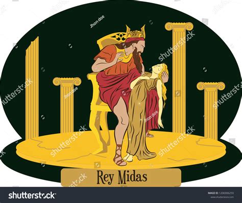 Illustration Vector Isolated Greek Myths Midas Stock Vector Royalty