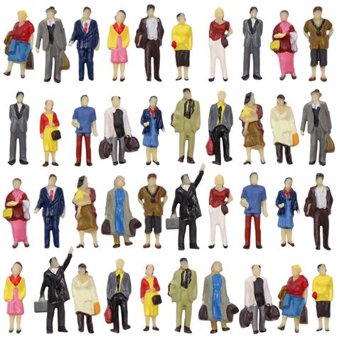 100pcs Ho Scale People 187 Seated Standing Figures Passenger Model
