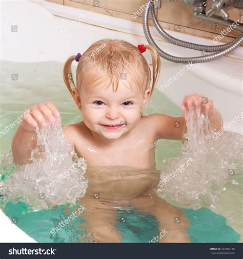 Funny Little Baby Girl Bath Playing Stock Photo 327003140 Shutterstock