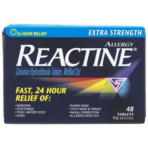 Reactine Allergy - Extra Strength/Non Drowsy - 24 hour - 48's | London ...
