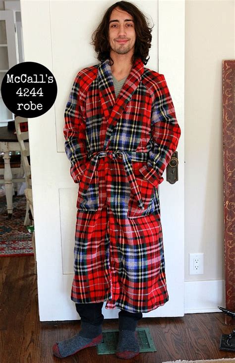 This is a pattern for a dressing gown originally published in knitting magazine. McCall's 4244 Men's robe | Gown pattern, Dressing gown ...