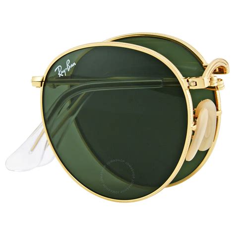 Ray Ban Round Metal Folding Green Classic G 15 Sunglasses Rb3532 001 50