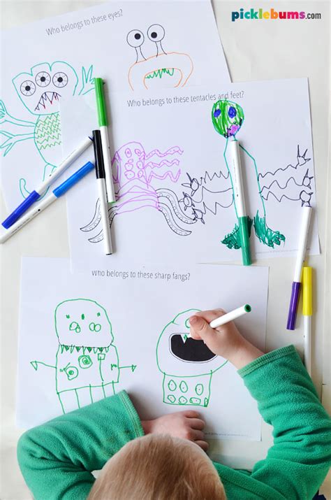 Free Printable Monster Drawing Prompts In 2022 Creative Writing
