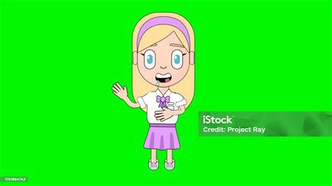 Girl Hungry Cartoon Character Alpha Avatar Stock Illustration