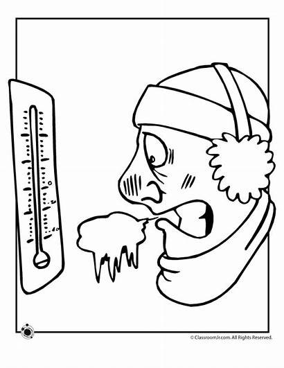 Weather Coloring Cold Pages Clipart Symbols Drawing