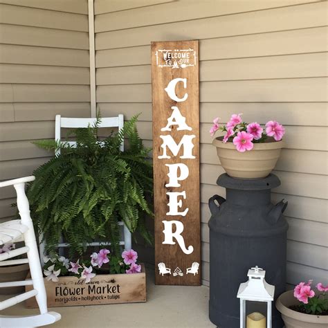 Camper Welcome Sign Welcome To Our Camper Sign Leaning Etsy In 2022