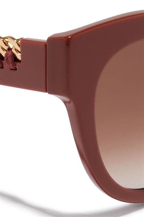 Stella Mccartney D Frame Chain Trimmed Acetate Sunglasses The Outnet