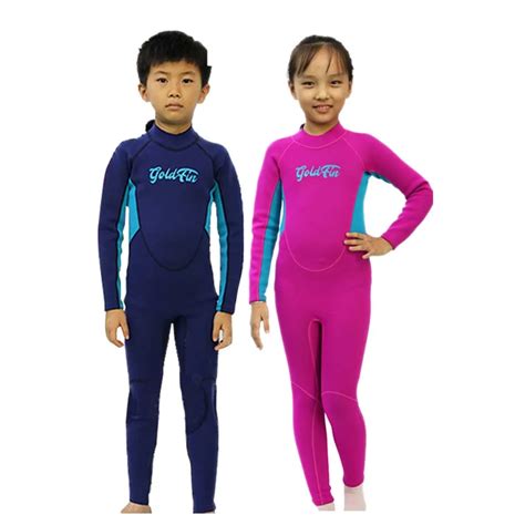 Neoprene 25mm Kids Long Sleeves Wetsuits Diving Suits For Boysgirls
