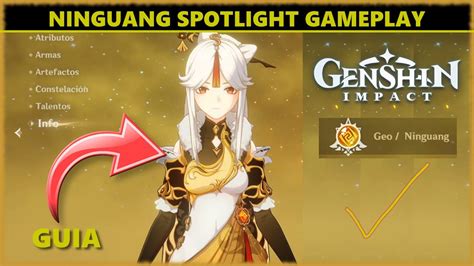 Genshin Impact Ninguang Gameplay Spotlight Habilidades Build Talentos