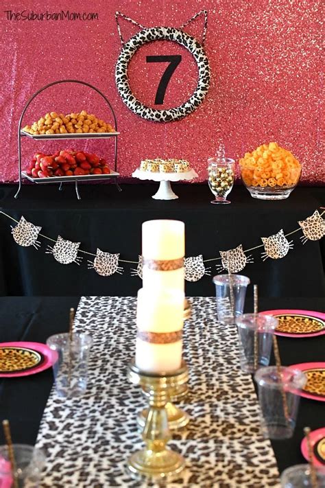 Cheetah Glam Birthday Party Ideas Printables Food Decorations