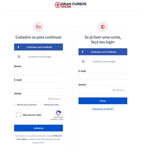 Gran Cursos Online Alunos Entrar E Efetuar Login