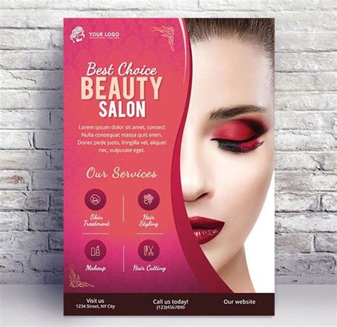 Beauty Salon Premium Flyer Psd Template Flyer And Poster Templates