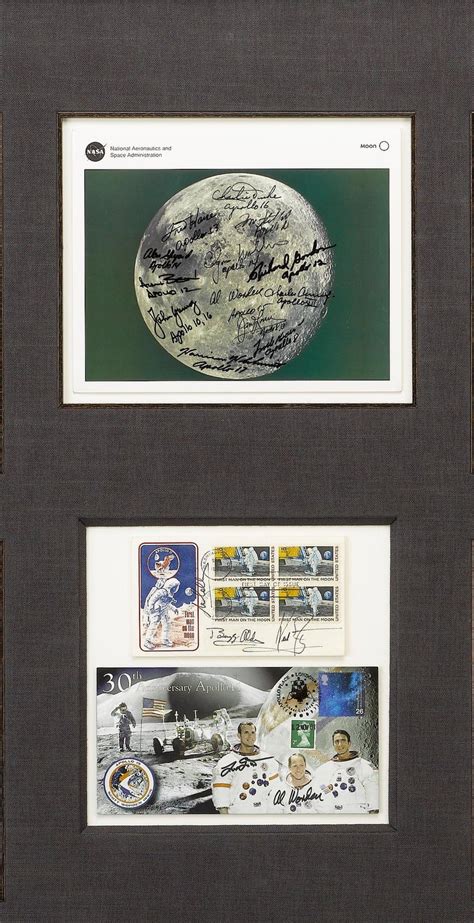 Moonwalkers Signatures Of All 12 Men That Walked On The Moon 1969