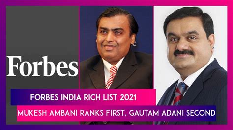 Mukesh Ambani Tops Forbes India Rich List 2021