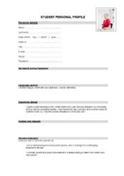 This is a completely editable powerpoint presentation and is available for immediate download. English worksheets: Students personal profile
