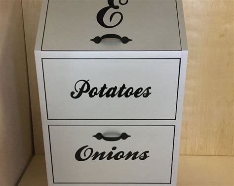 Personalized Potato And Onion Bin Potato Storage Bin Vegetable