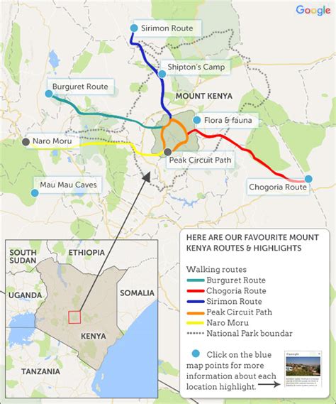 Mount Kenya On Map Cities And Towns Map