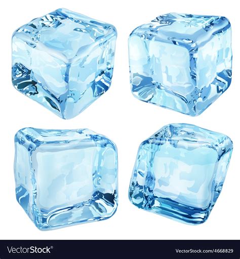 Opaque Blue Ice Cubes Royalty Free Vector Image