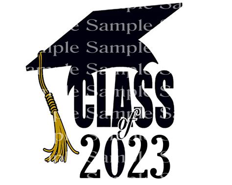 Class Of 2023 Black Graduation Cap 2d Fondant Edible Cake And Cupcake
