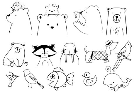 Doodle Animals By Carrtoonz Thehungryjpeg
