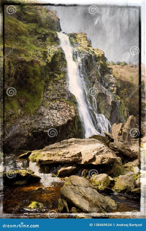 Powerscourt Waterfall In County Wicklow Stock Photo Image Of