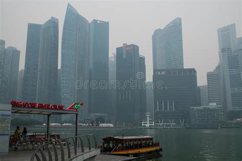 Pollution levels soared for a third day in a row in singapore, as smoky haze from fires in indonesia shrouded the city state. Haze in Singapore editorial stock photo. Image of ...