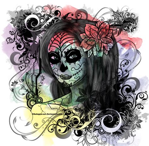 Sugar Skull Girl Design By Badapple Art On Deviantart
