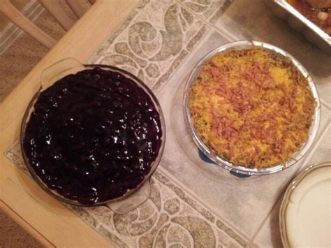 Dollop 1 heaping teaspoon of blueberry jam into the top right corner of each square. My first blueberry cream cheese pie