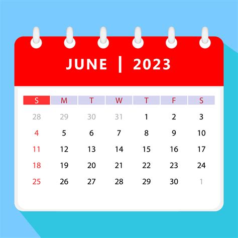 June 2023 Calendar Template Vector Design 15119079 Vector Art At Vecteezy