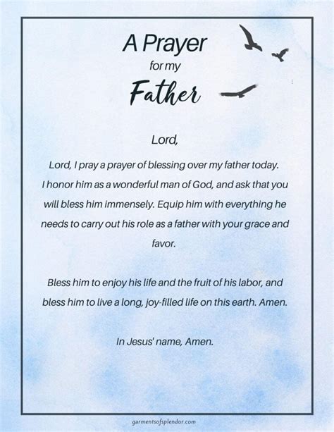 15 Inspiring Prayers For My Dad With Free Printable
