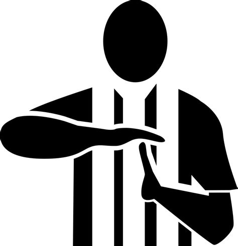 Football Referee With Hand Gestures Svg Png Icon Free Download 56909