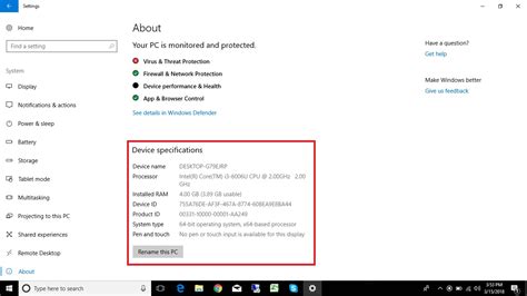 How To Check The Computer Specs On Windows 10 Windows 10 How To