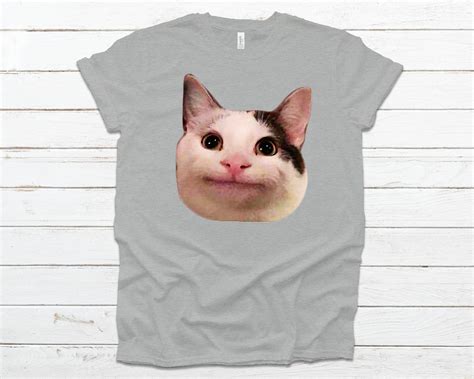 Cat Meme Tshirt Polite Cat Tee Cat Face Shirt High Quality T Shirt Etsy Uk