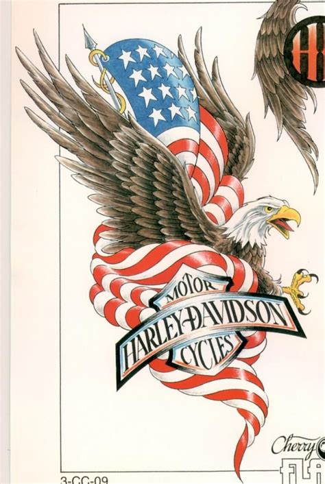 American Eagle Harley Davidson Tattoo With Blueprint Paperblog