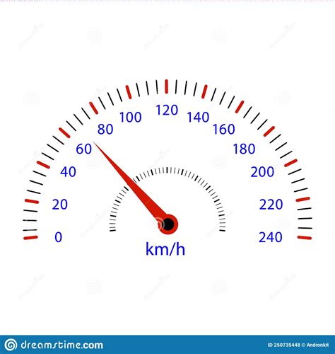 Speedometer Of Car Fast Speed On Dashboard Tachometer And Gauge Of