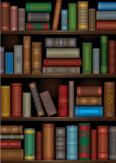 Download Library Book Wallpaper Mural Shelves With Old Books By