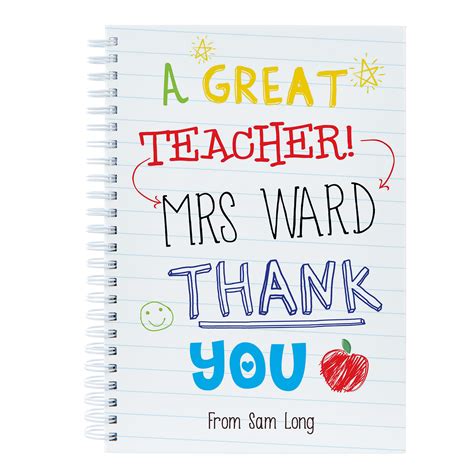 Buy Personalised Great Teacher Notebook For Gbp 499 Card Factory Uk