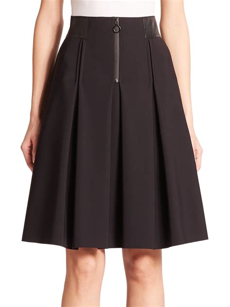 Lyst Akris Punto Neoprene High Waist Pleated Full Skirt In Black