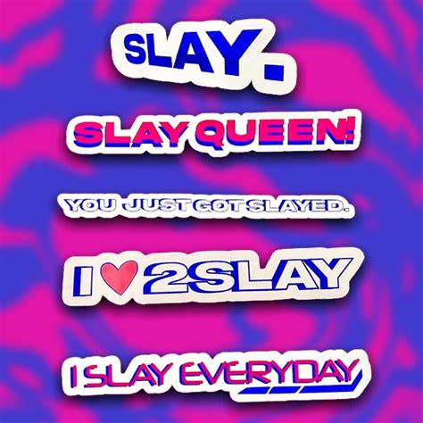 Slay Sticker Set 5pcs Etsy