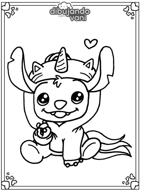 Dibujo De Stitch Unicornio Para Imprimir Dibujando Con Vani