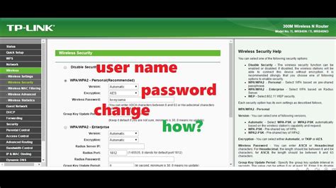 How to change login Username and password of TP-LINK Router/ easy way ...