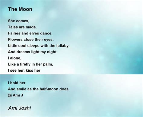 The Moon By Ami Joshi The Moon Poem