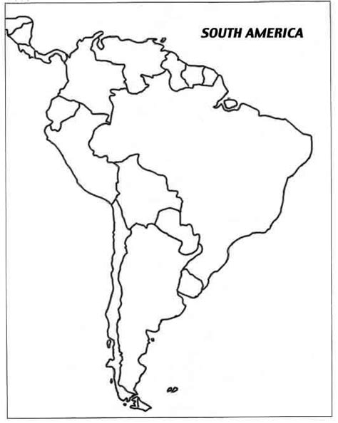 Image Result For South American Countries Outline Map South America